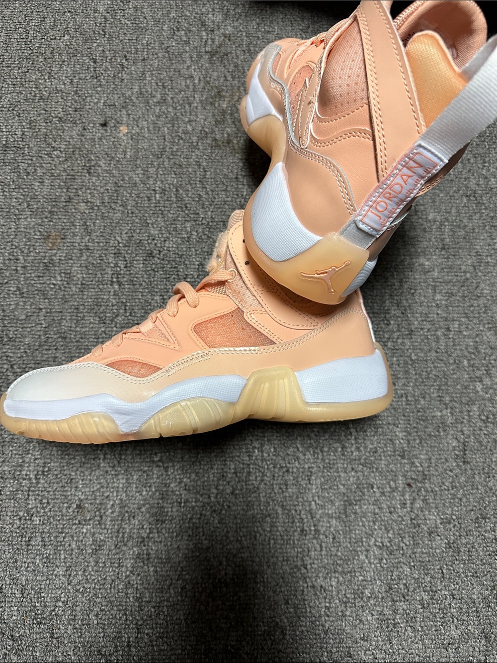 Jordan Kids Peach and White High-Top Sneakers